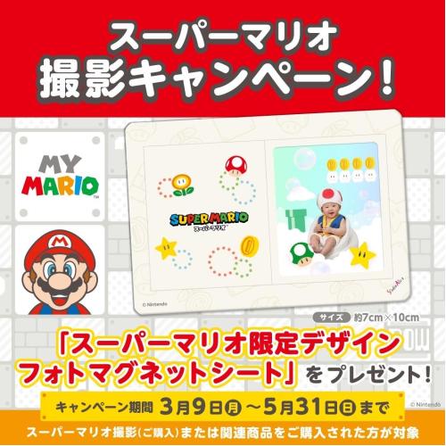 *･゜ﾟ･*:.｡..｡.:*･《　スーパーマリオ撮影キャンペーン　》･*:.｡. .｡.:*･゜ﾟ･*